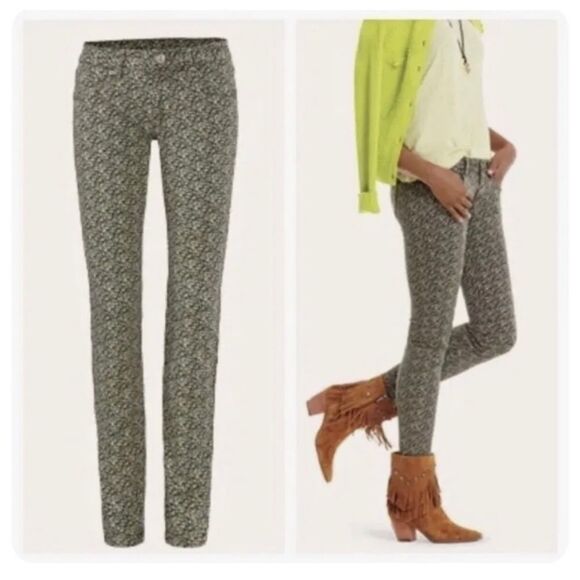 CAbi Ditzy #5084 Black and Green Soft Skinny Pants - Picture 1 of 10